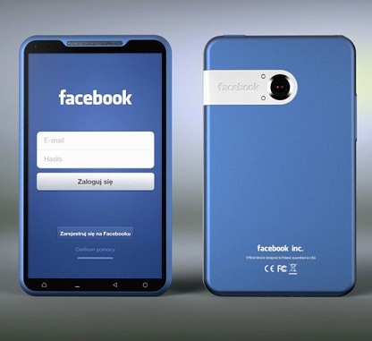 The mock-up Facebook phone is really sleek