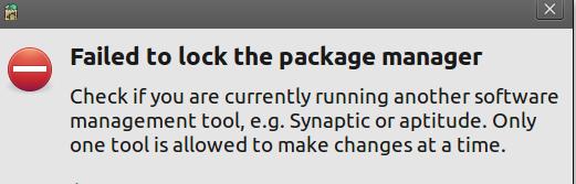 Ubuntu 10.10 Failed to lock the package manager