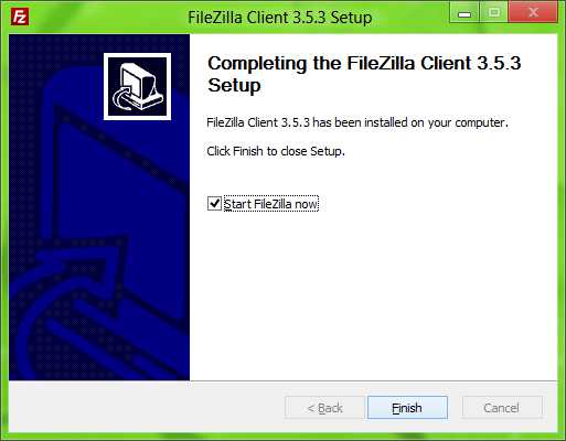 FileZilla Client Installed