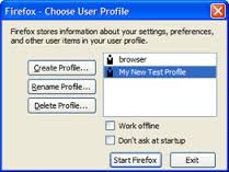 Firefox Choose User Profile