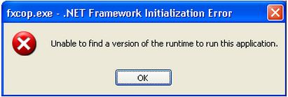 Unable to find a version of the runtime to run this application