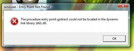 Entry Point Not Found in GIMP