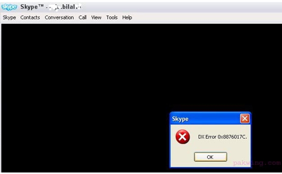 Skype application error