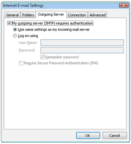 outgoing server for gmail