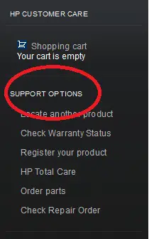 refer to Support Options