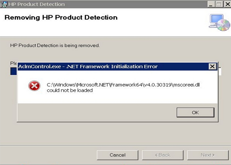 AClmControl.exe - .NET Framework Initialization Error