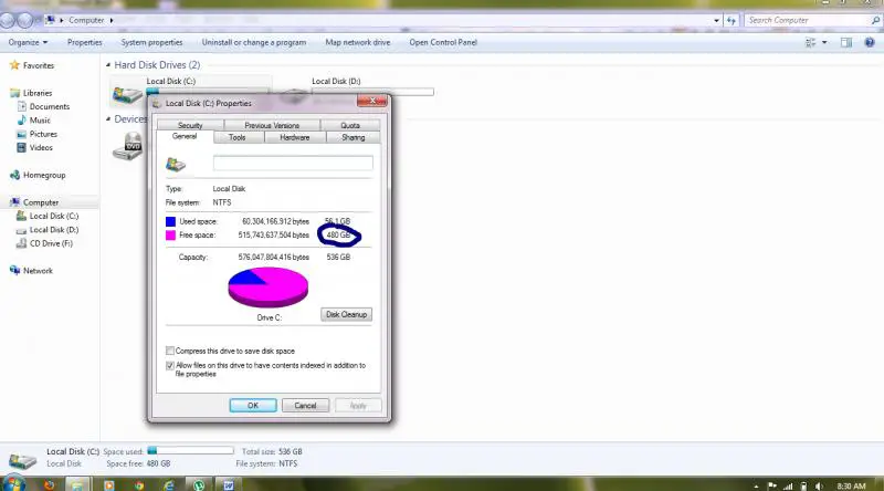 Local Disk General Properties