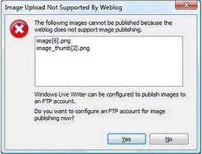 Image Upload Not Supported by Weblog