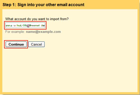 Sign into your other email account