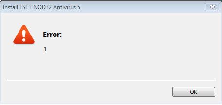 ESET NOD32 encountered an error 1