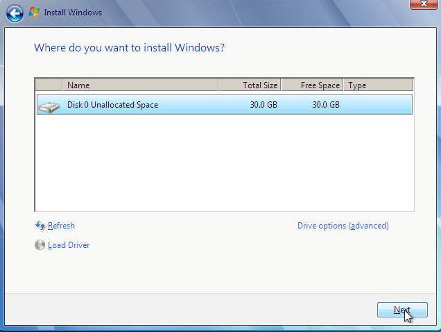 Locate Drive to Install