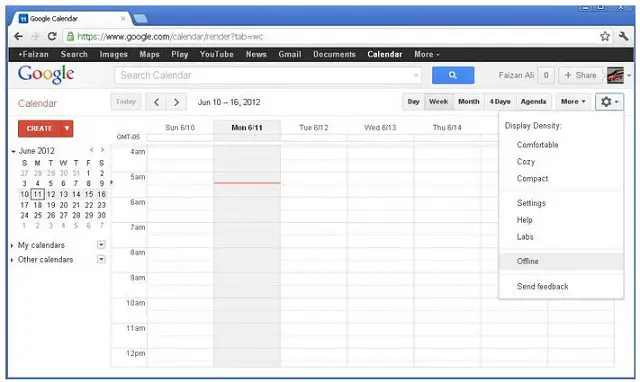 Google Calendar offline application