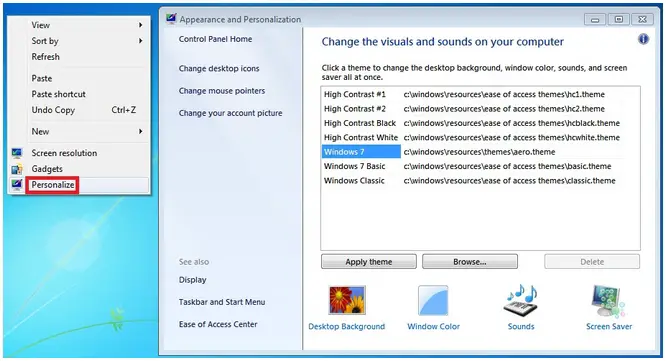 install the Personalization Panel program