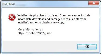 Common causes include incomplete download and damaged media