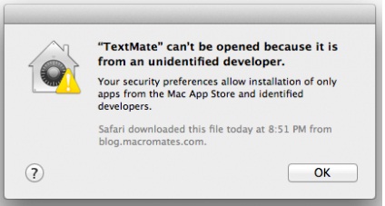 TextMate cannot be opened