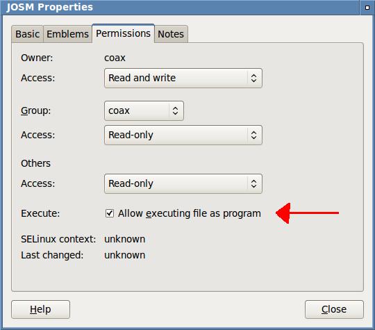 Allow Executing file as Program