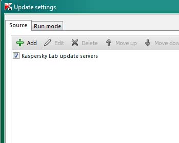 Server Setting Kaspersky