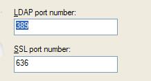 LDAP Port Number must be Default to 389