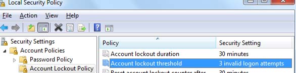 Account Lockout Policy