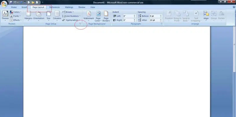 Page layout word 2010