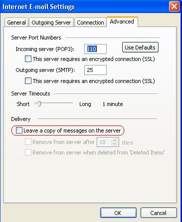 Internet Email Settings