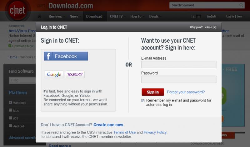 CNET login