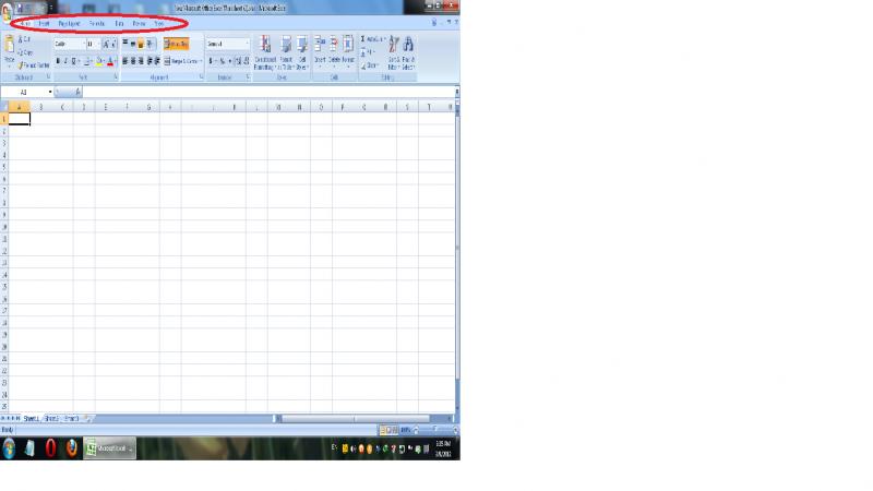 Maing Tab in MS Excel