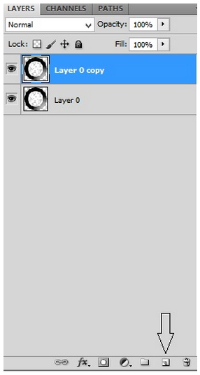 Dragging the original layer to the Create a new layer button.
