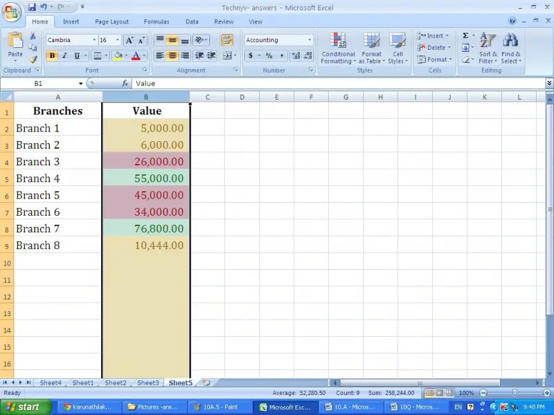 Conditional Formating