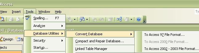 Convert Database MS Access
