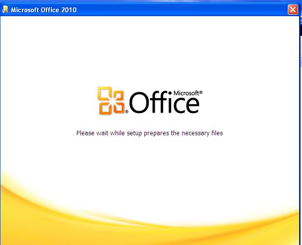 Please wait while setup prepares the necessary files
