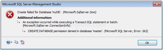 An exception occurred while executing a transact-SQL statement or batch