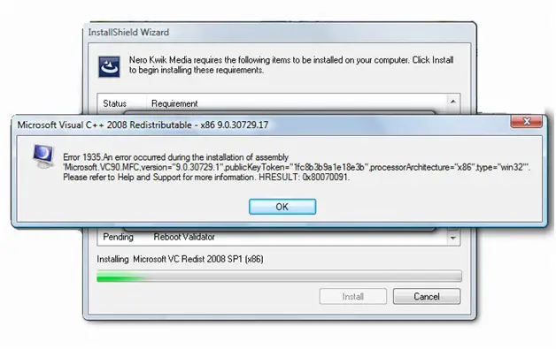 an error occurred during the installation of assembly microsoft vc80 mfc processorarchitecture x86 an error occurred during the installation of assembly microsoft vc80 mfc processorarchitecture x86