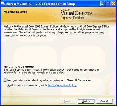 MS Visual C++ 2008 Express Edition