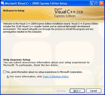 MS Visual C++ 2008 Express Edition
