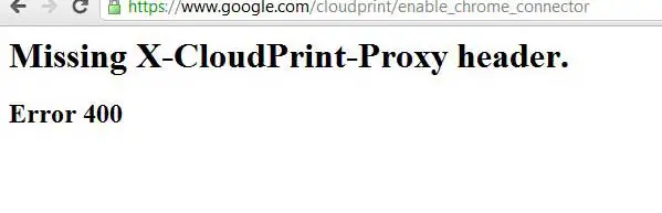 google chrome error 400