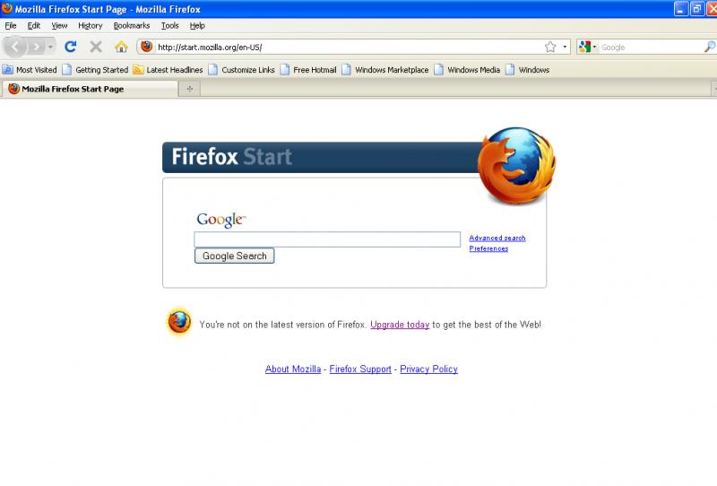 Upgrade Firefox
