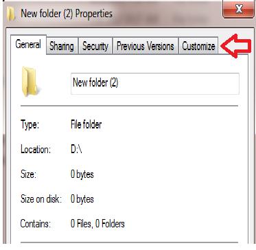 New folder properties
