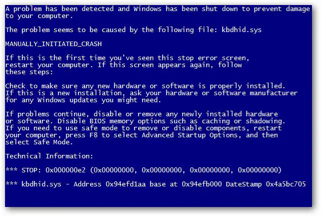 Blue screen of death review