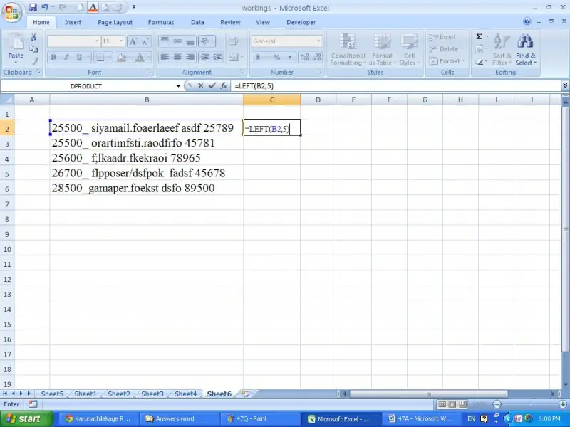 Cosed in Excel