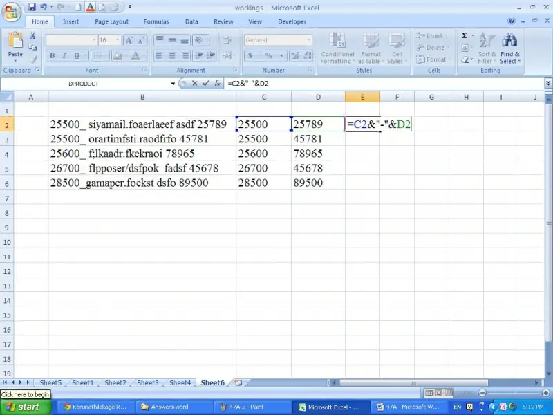 MS Excel Document