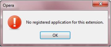 No registered application for this extension.