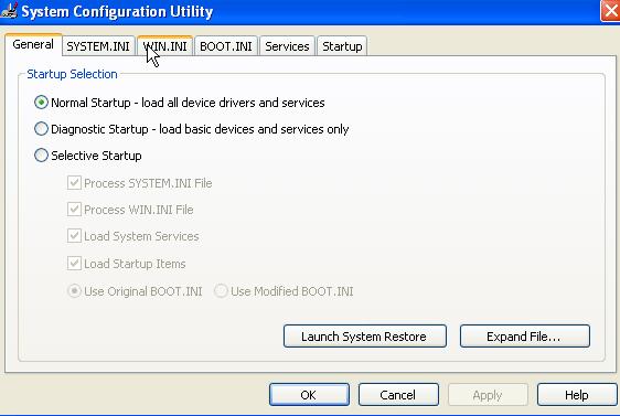system Configuration Utility