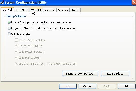 system Configuration Utility