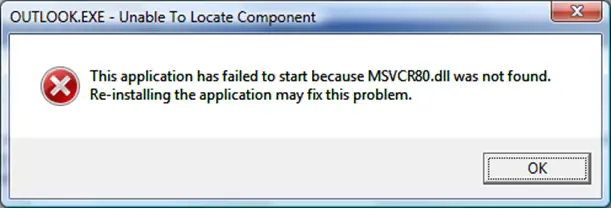 OUTLOOK.EXE-Unable to Locate Component