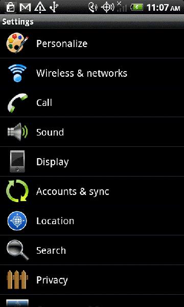 Android Device Settings