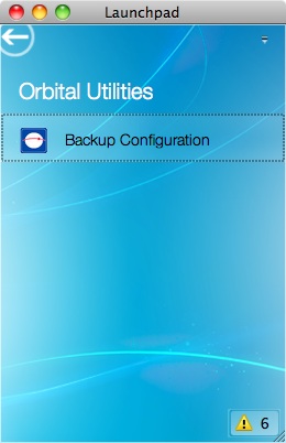Orbital Utilities backup configuration