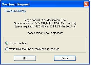 Image doesn't fit on the destination Disc