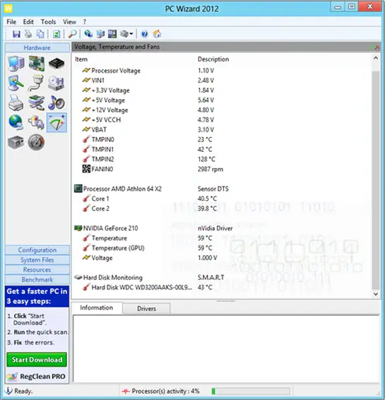 System information utility which is PC Wizard
