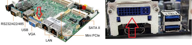 motherboard VGA back side